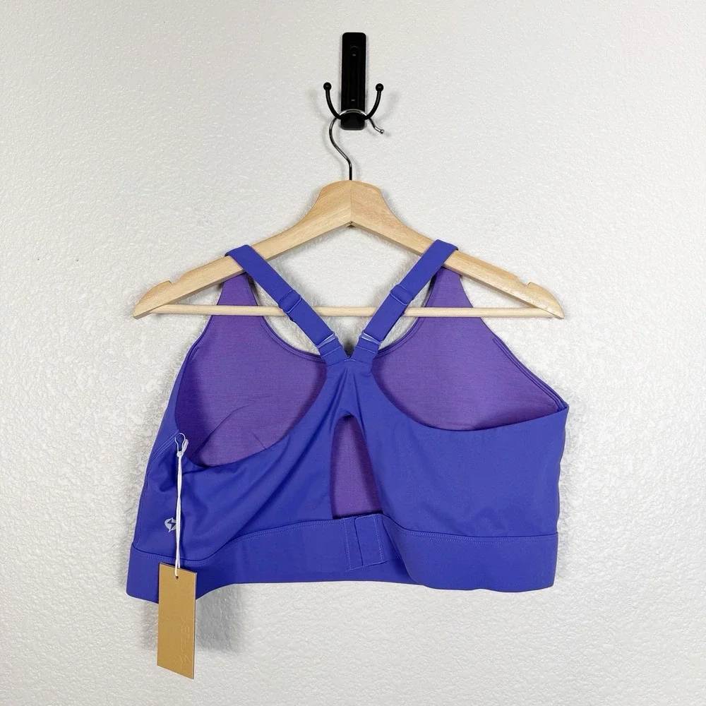 POPFLEX NWT Ambition Bra Women's Size 2X Blue Iris Sports Active Athletic
